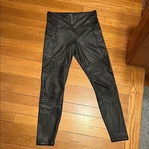 Athleta Black Faux Leather Leggings